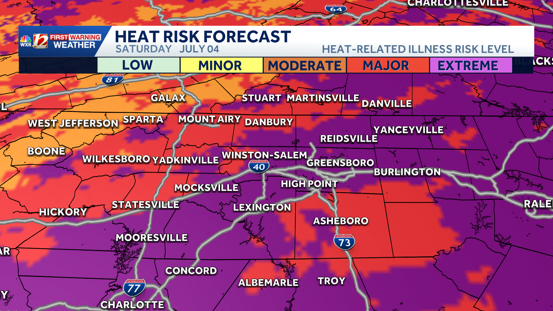 Piedmont temperatures reach 100 degrees on July 4 | Hot for fireworks ...