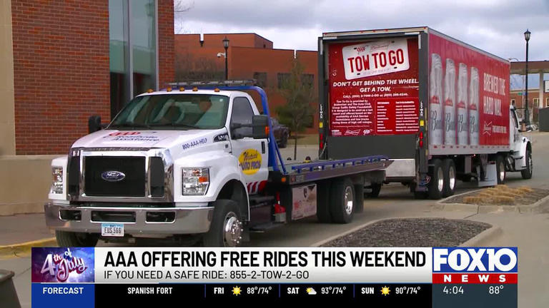 AAA offering free rides, tows this Fourth of July weekend to impaired ...