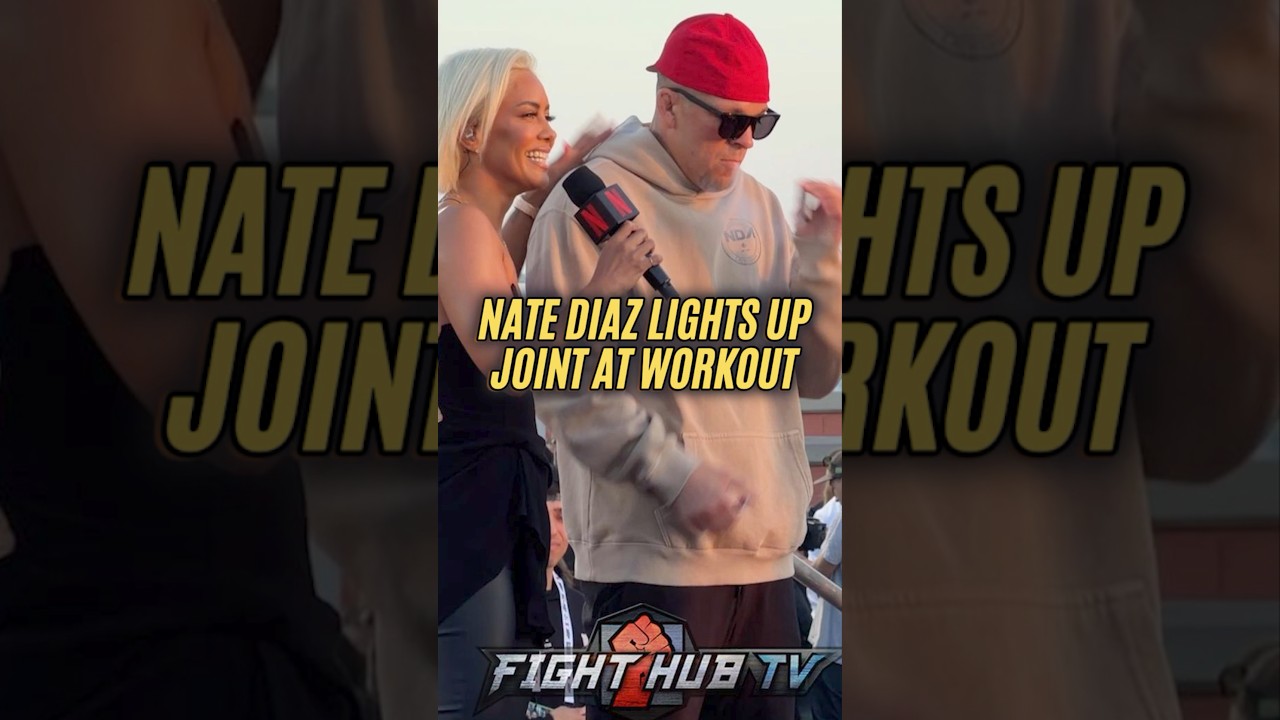 Nate Diaz smokes during open workouts instead of training