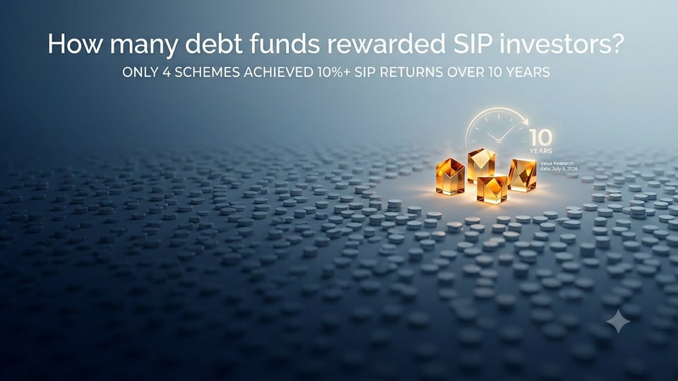 Debt mutual funds: Only 4 schemes delivered over 10% SIP returns in 10 ...