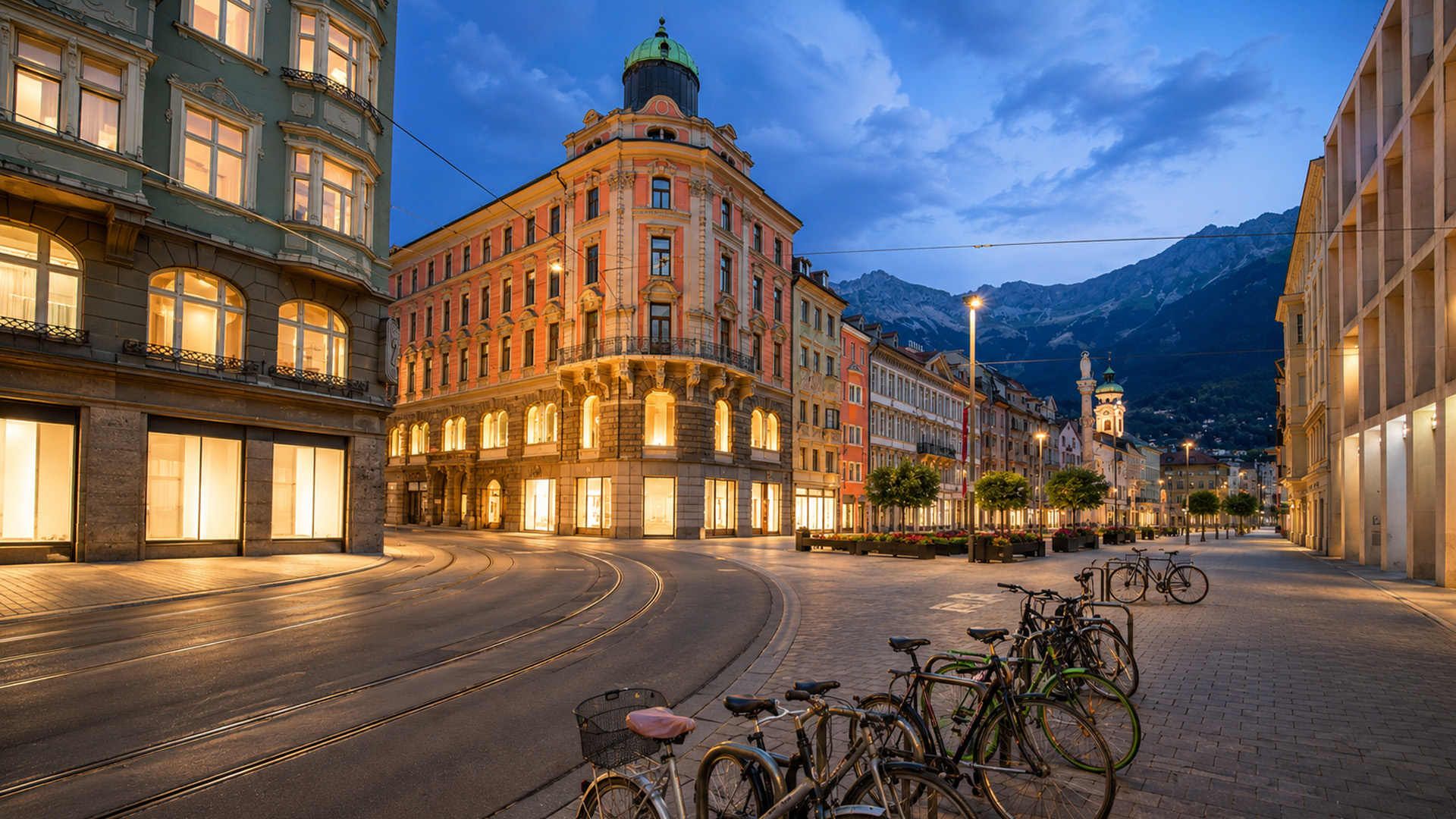 Innsbruck Austria glows in the heart of the Alps (4K)