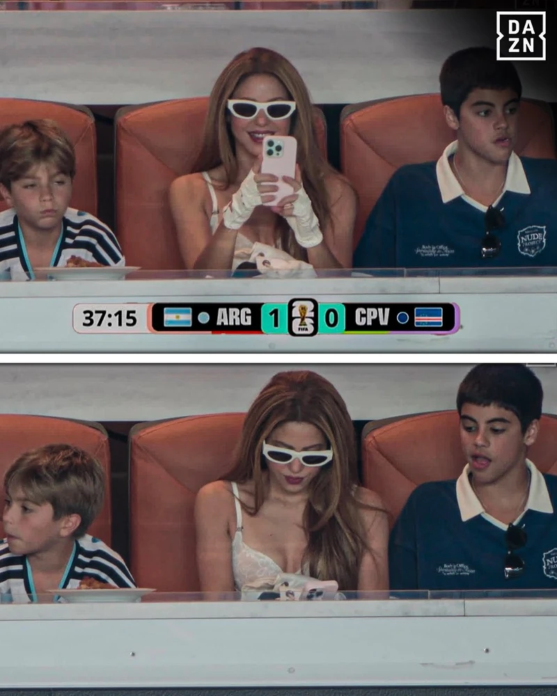 Shakira ra sân cổ vũ Messi