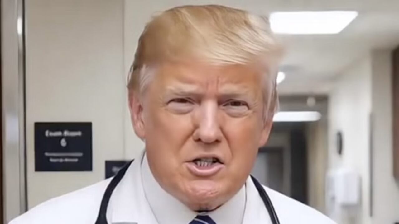 Trump pubblica un video con IA in cui appare come un medico