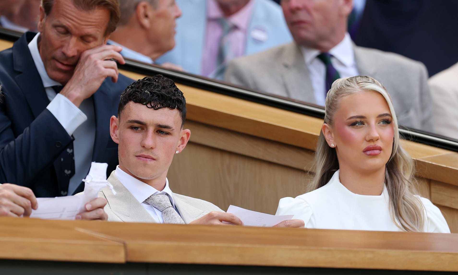 Phil Foden takes his mind off the World Cup at Wimbledon - where he runs into Gareth Southgate