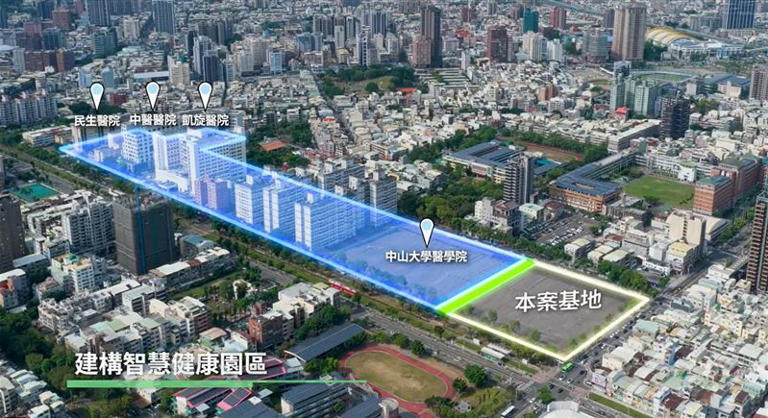 未來的國際商工校地，市府擬整合成大規模醫療園區。（圖／翻攝自高雄市政府捷運工程局臉書）
