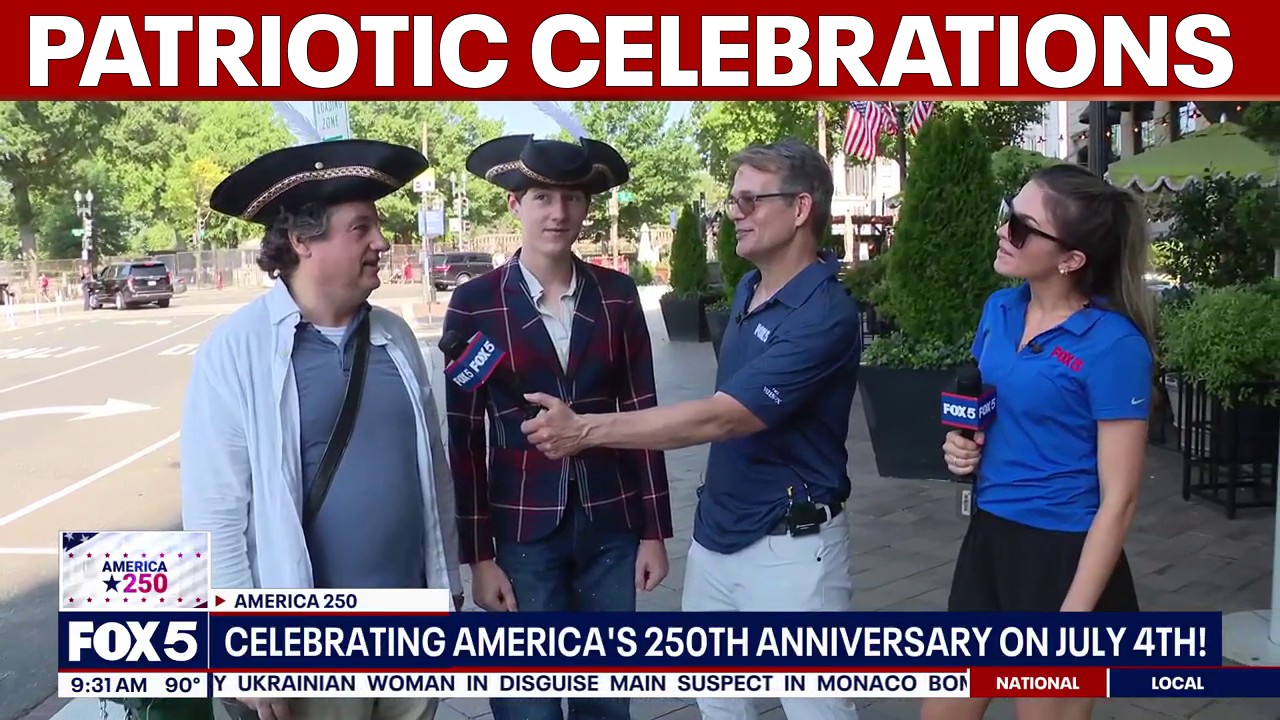 Patriotic festivities in DC on Fourth of July for America 250