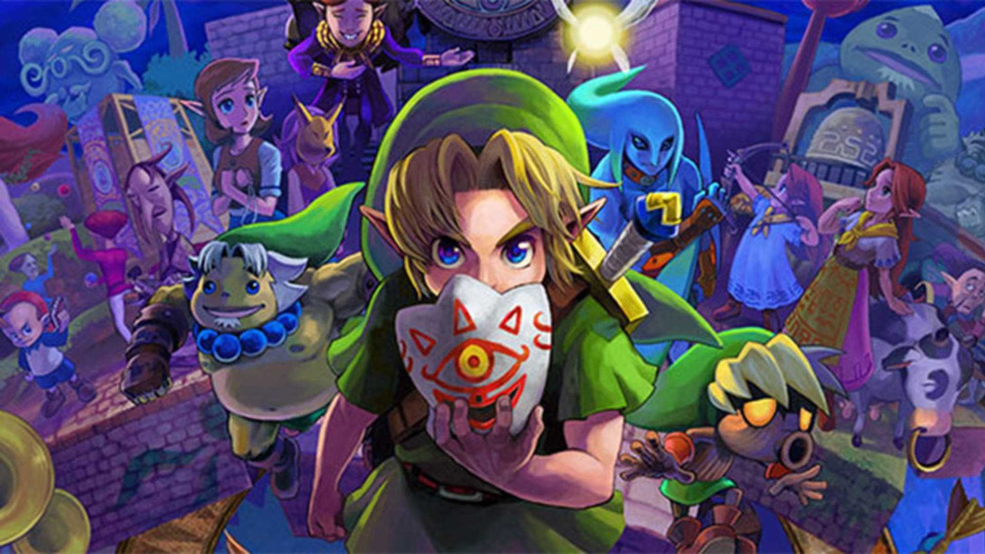 The Legend of Zelda Majora's Mask 3D Cover Art Link