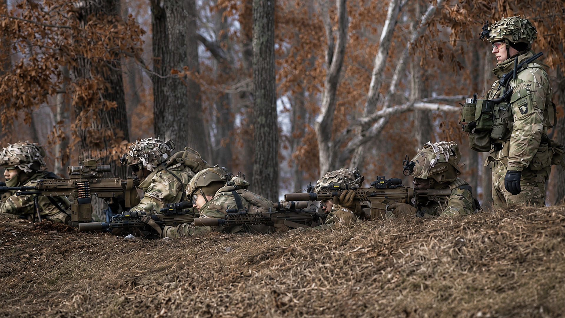 Soldiers train with tanks, infantry and heavy weapons