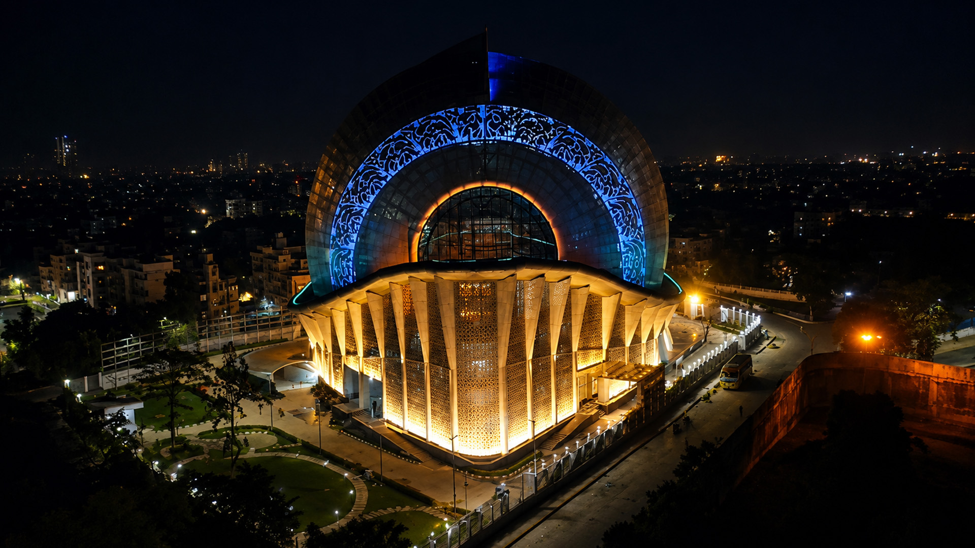 A modern Indian auditorium with a unique design