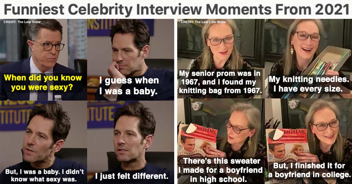 The funniest celebrity interview moments of 2021