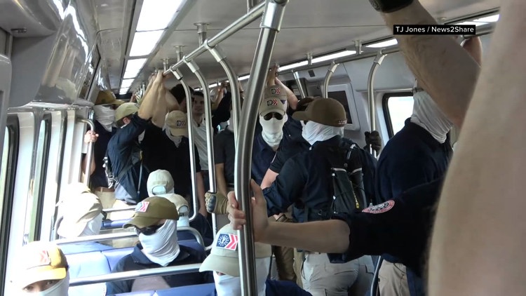 Self-described white nationalist Patriot Front group causes stir in DC