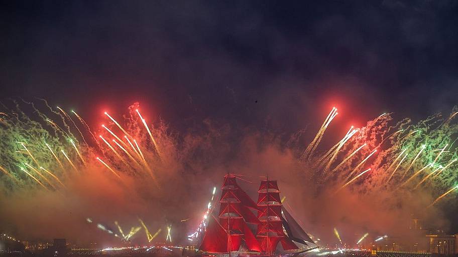 Fireworks in St. Petersburg, Russia
