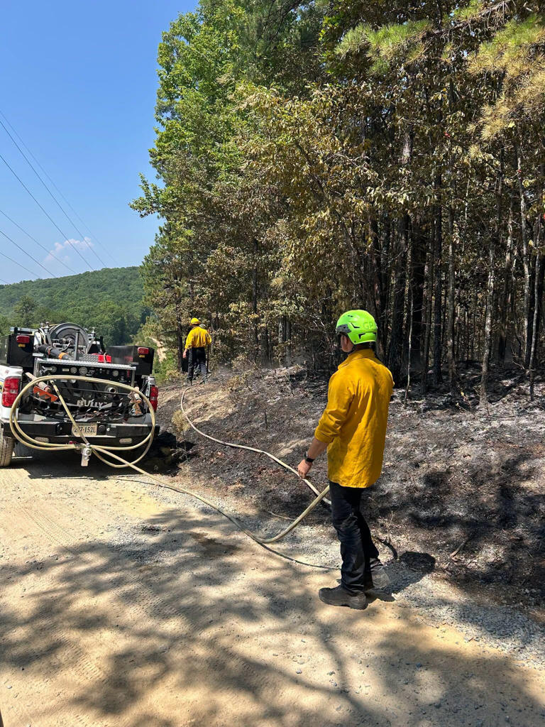 Roanoke County brush fire 100% contained