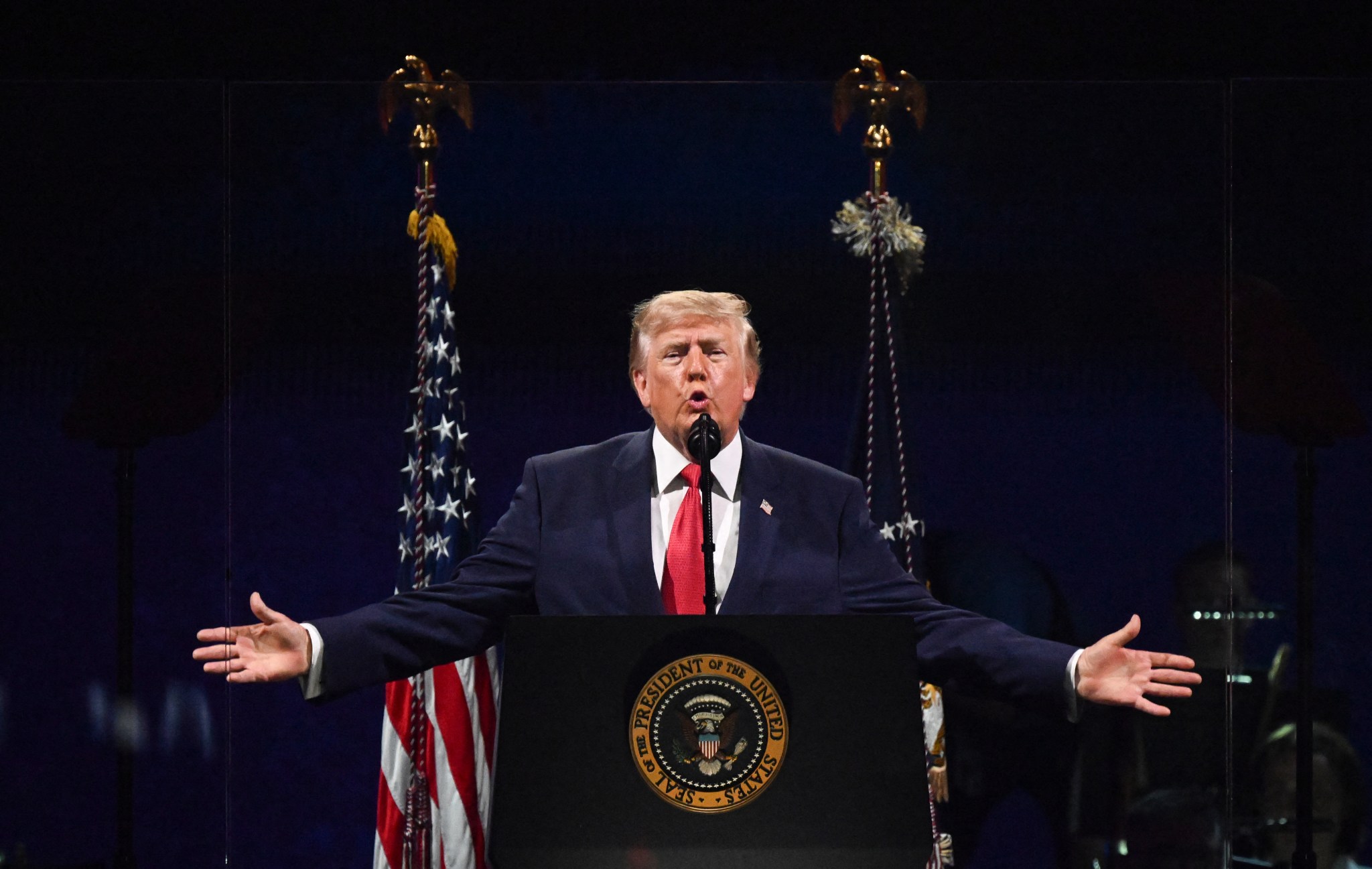Trump pronuncia il discorso 'Salute all'America' al National Mall
