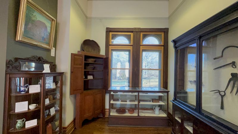 This 1st public library in Indiana still uses flawless antique cabinets ...