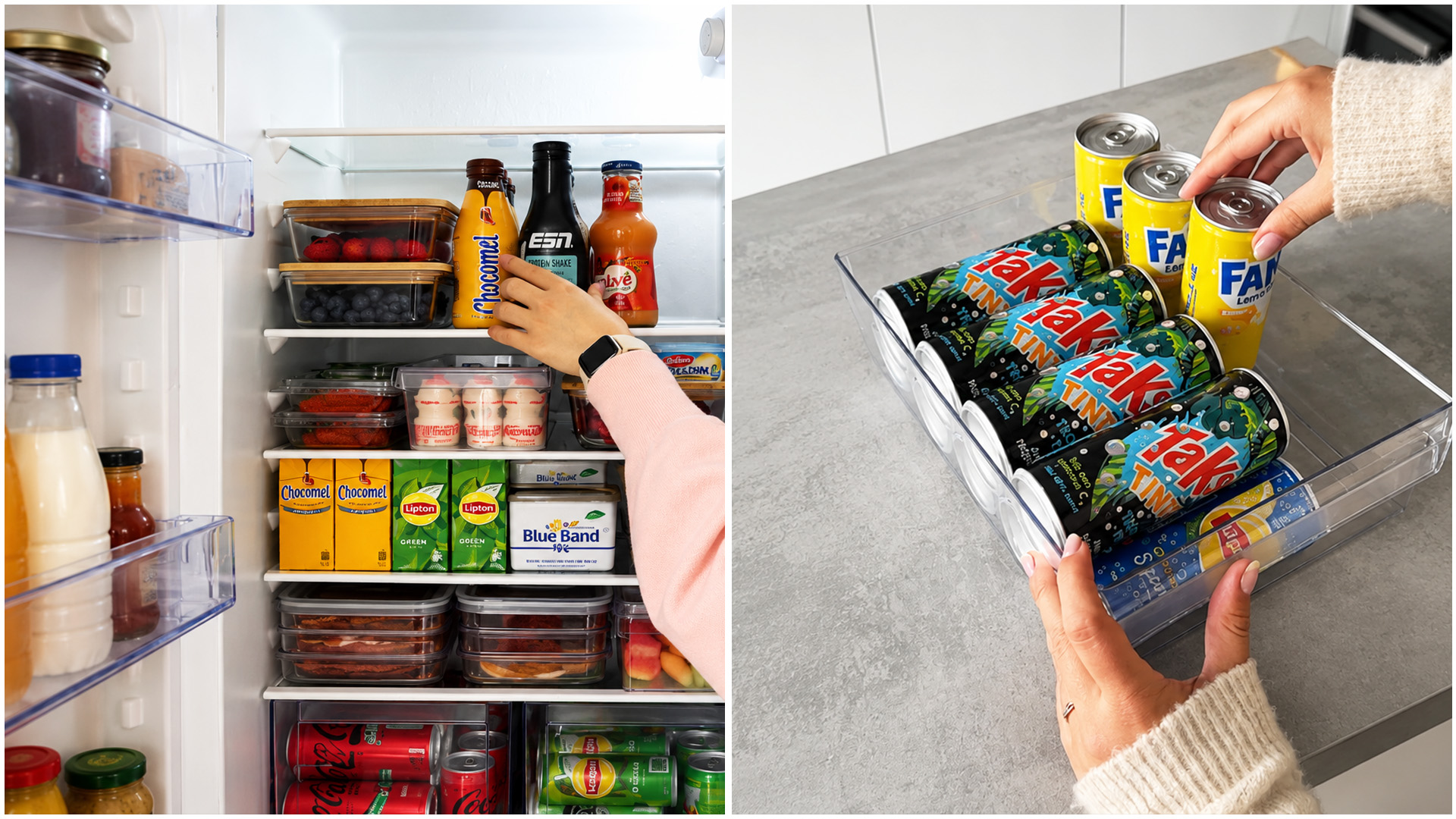 Perfect fridge restock and drink organization