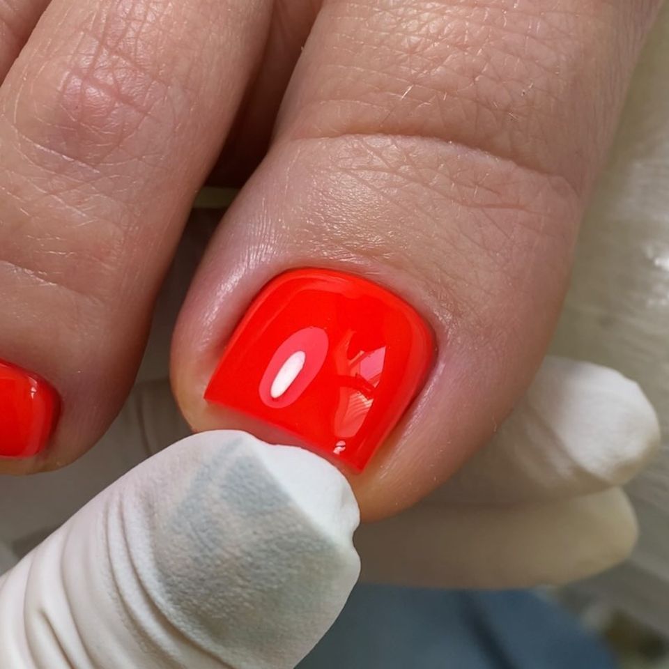 Tomato Red Pedi - InStyle Spring Pedicure Ideas