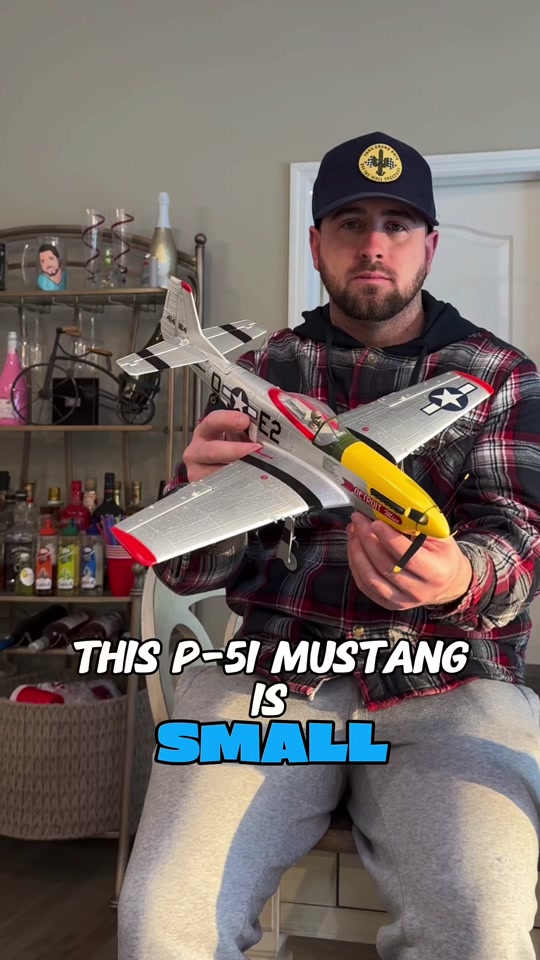 Tiny P-51 Mustang RC plane with big power