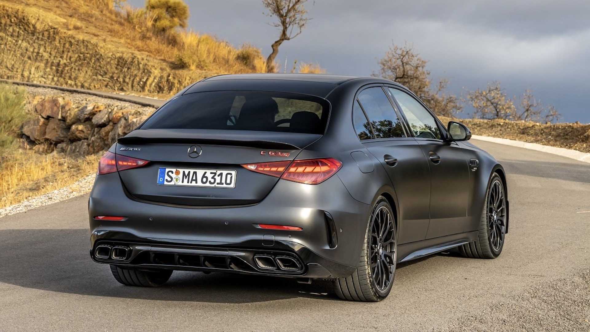 2023 Mercedes-AMG C63 S E Performance rear, three-quarter