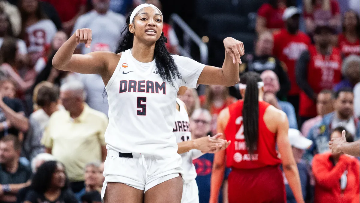 Slow-motion replay of Angel Reese's controversial foul has WNBA fans ...