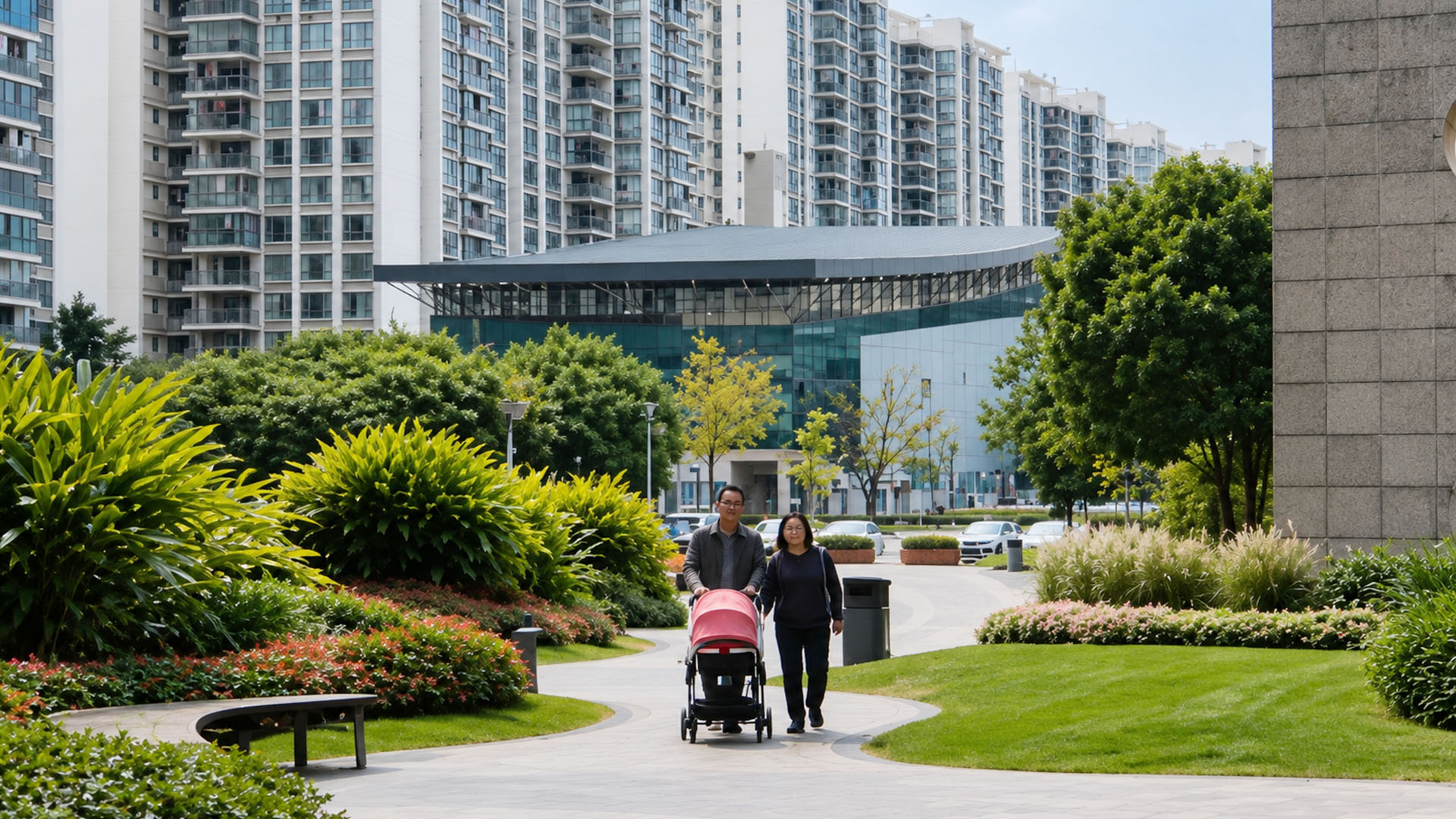 This modern Chinese housing complex prioritizes green space over ...