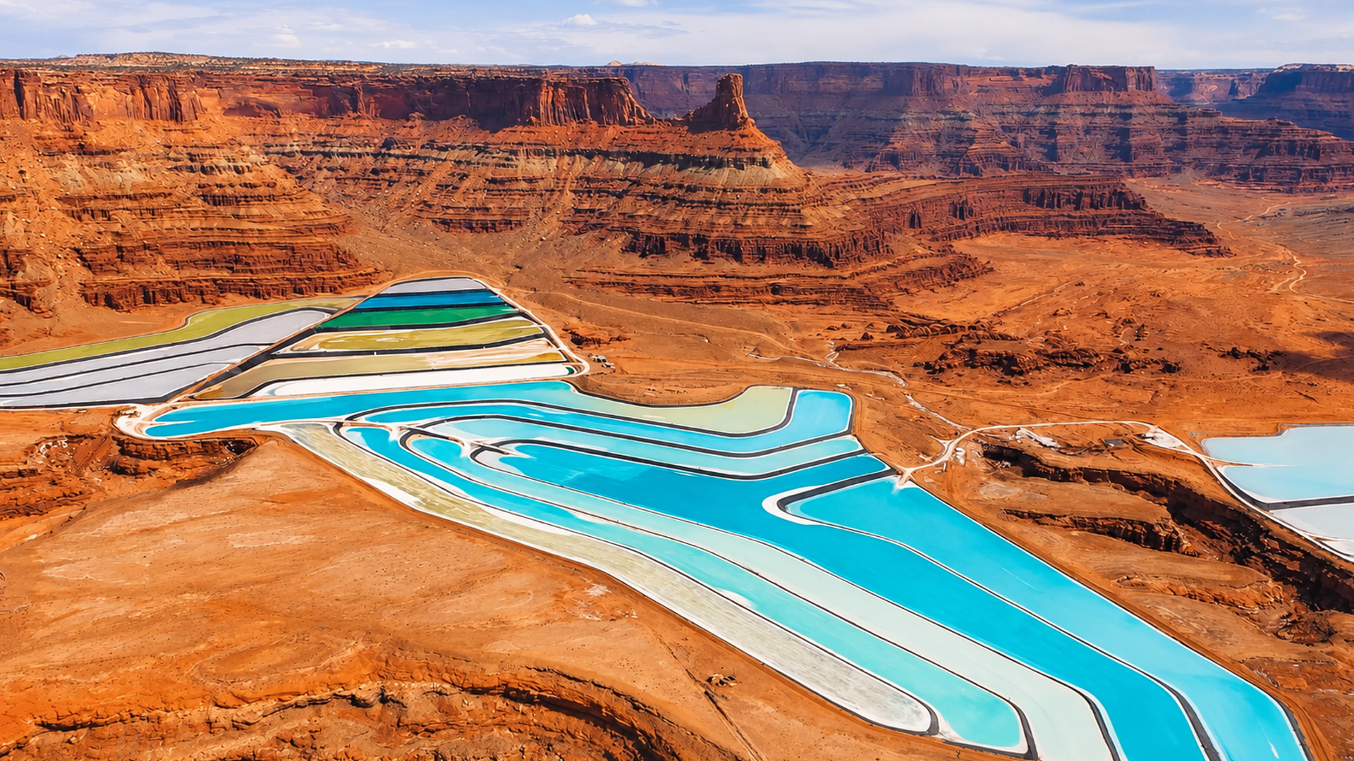 A colorful desert made by humans