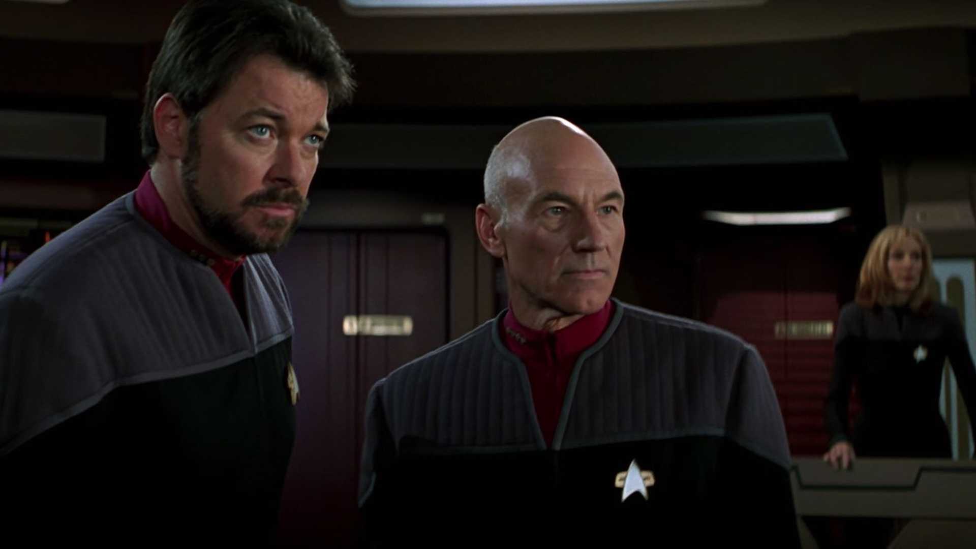 Riker and Picard in Star Trek First Contact