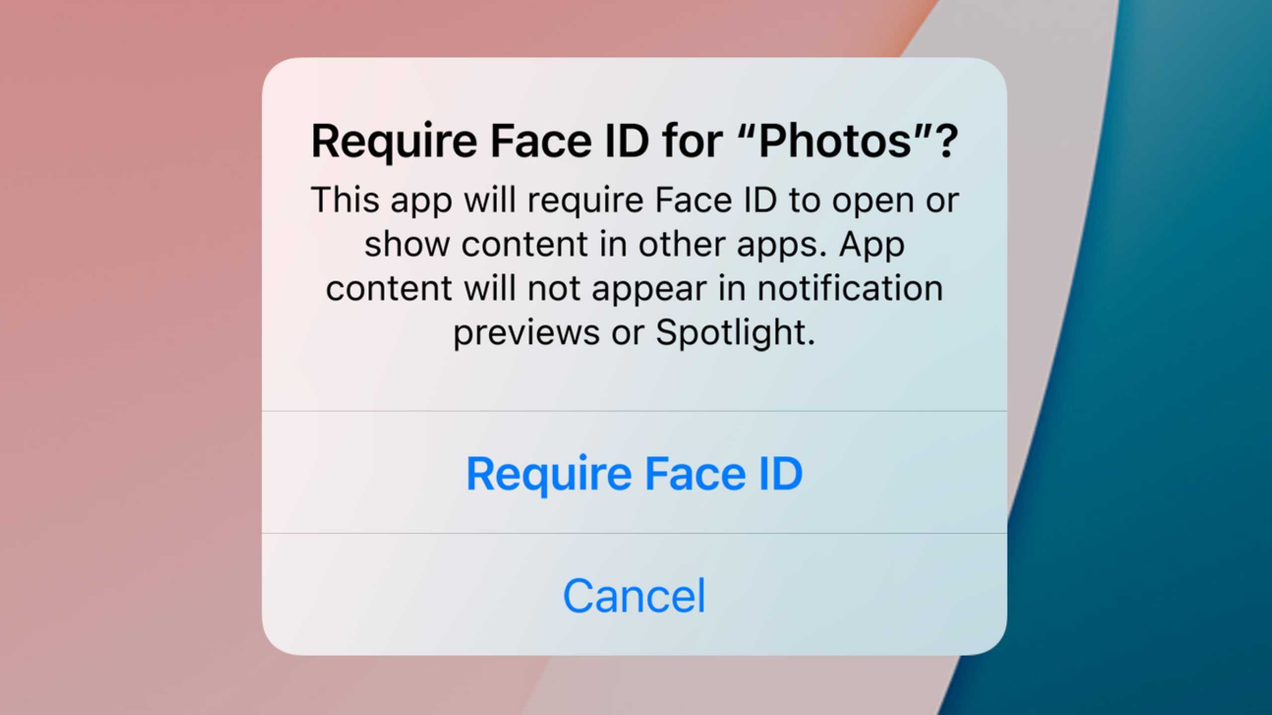 Apple iOS-18 require Face ID prompt
