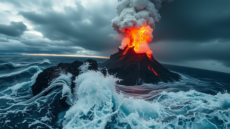 Satellites spot an underwater volcano that could create Earth's newest ...
