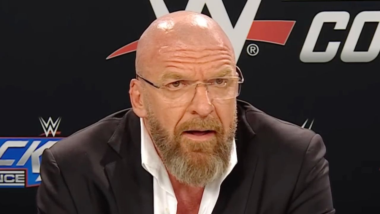 Triple H at a post-show press conference.