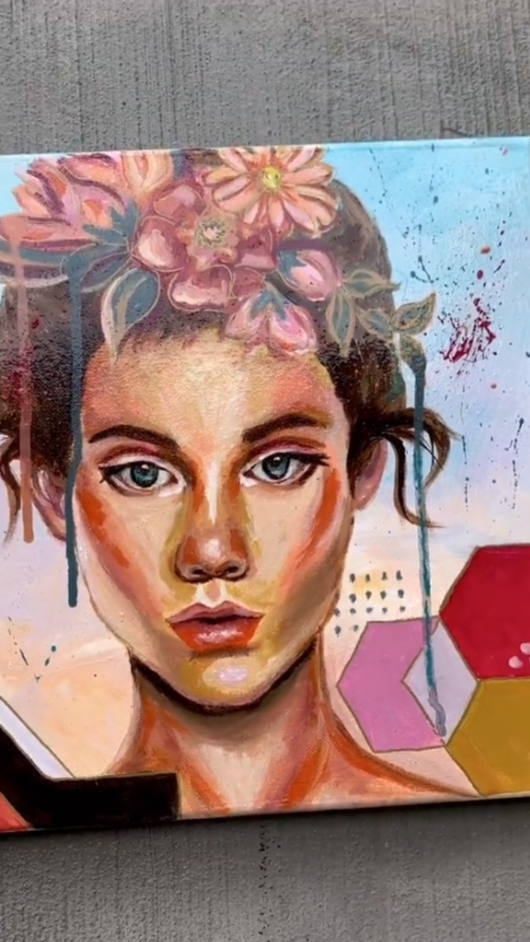 From Canva design to real canvas painting