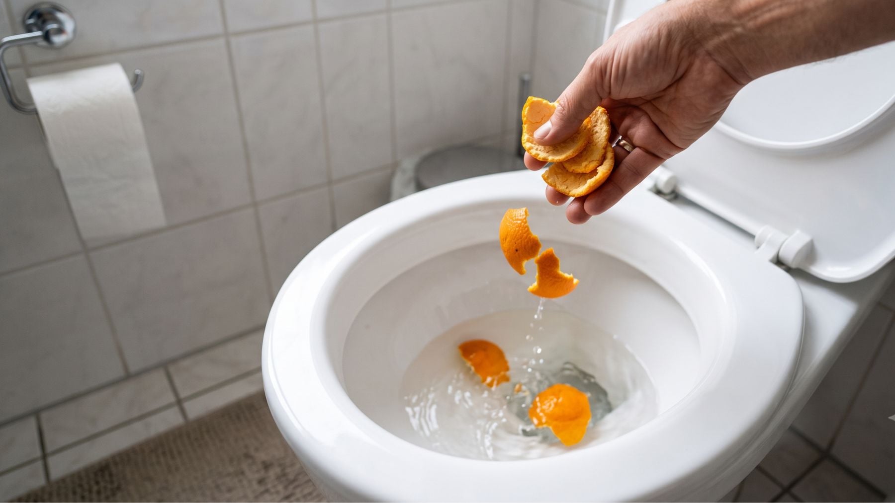 Tirar cáscaras de naranja por el váter una vez a la semana: ¿para qué ...