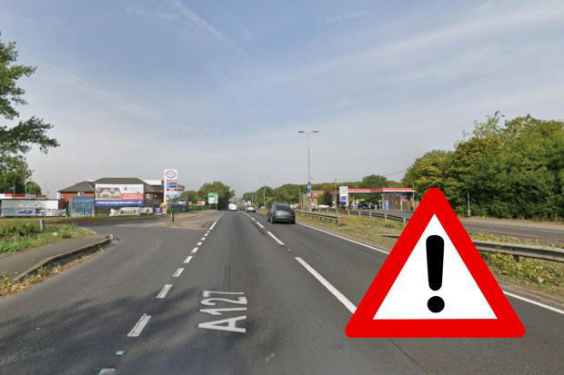 Severe delays on A127 after crash blocks road