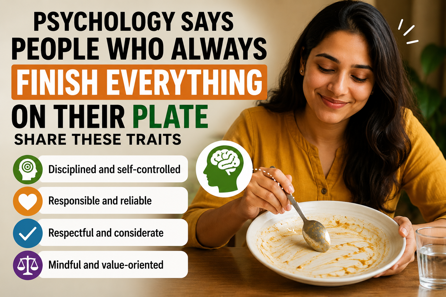 Psychology says people who always finish everything on their plate ...