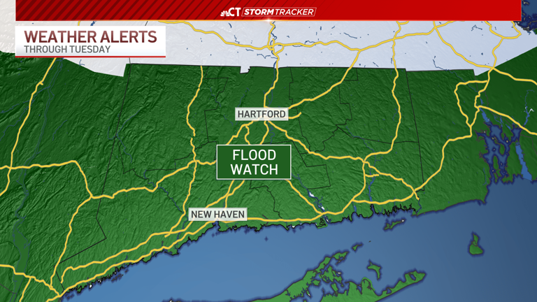 Rainy day Monday, flood watch remains in effect