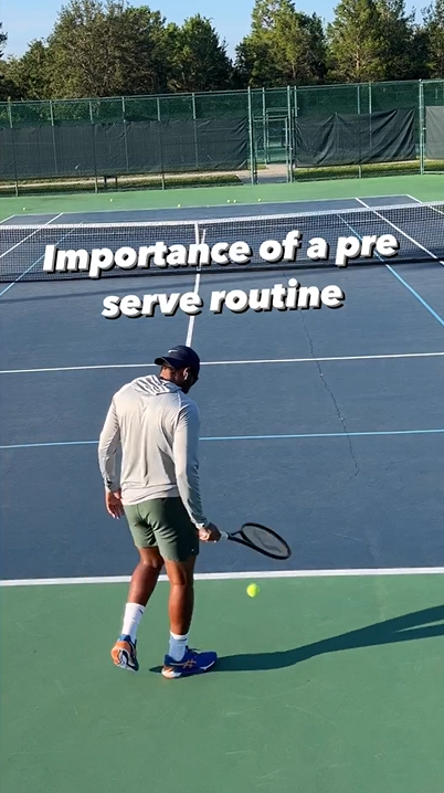 The importance of a pre-serve routine in tennis