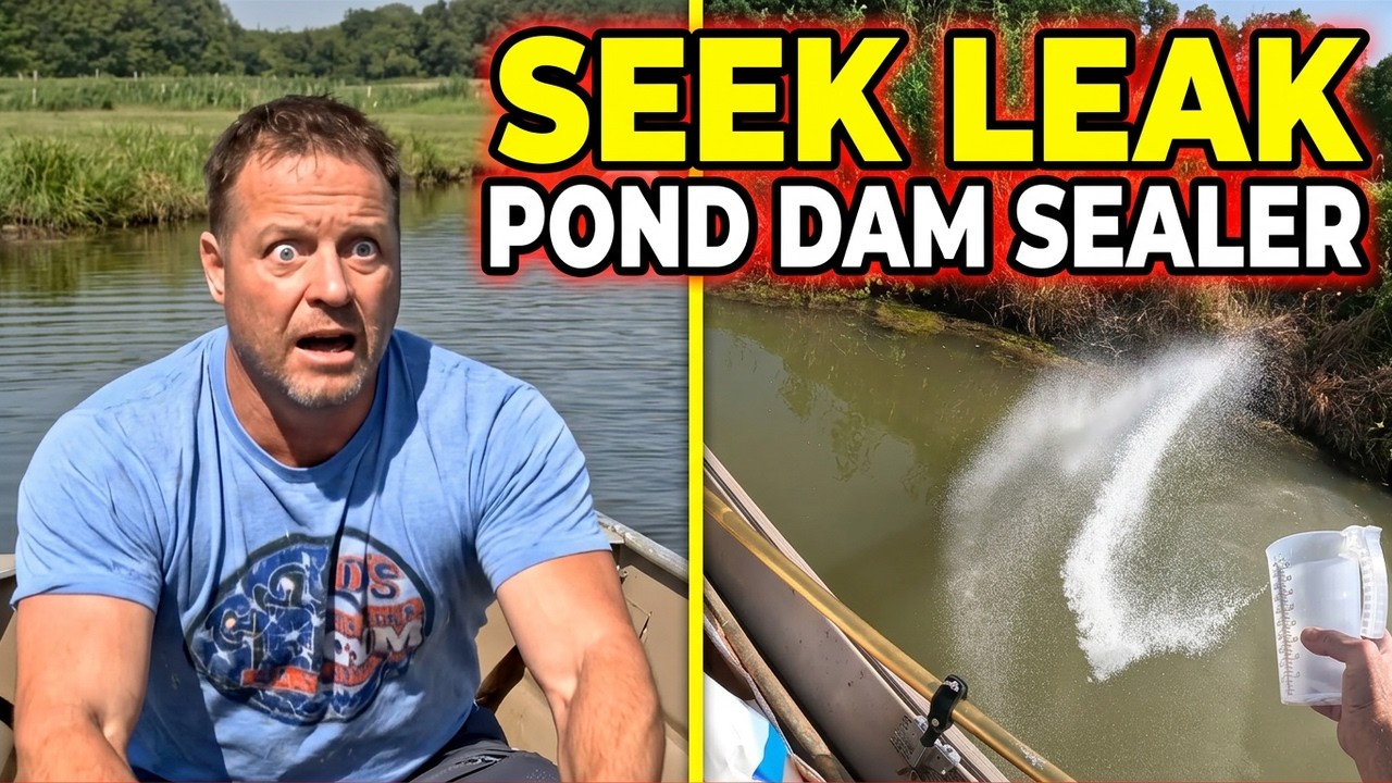 Pond leak repair using polymer sealant step-by-step dam fix