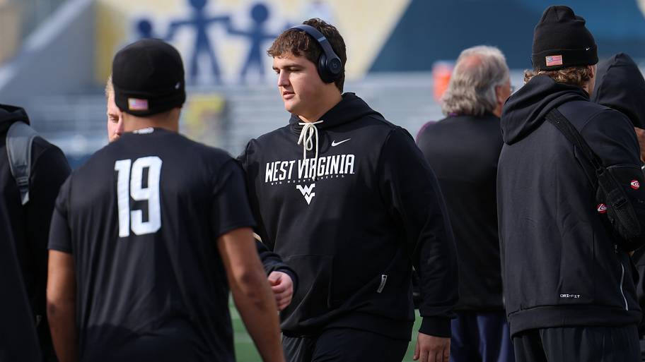 West Virginia University offensive lineman Landon Livingston