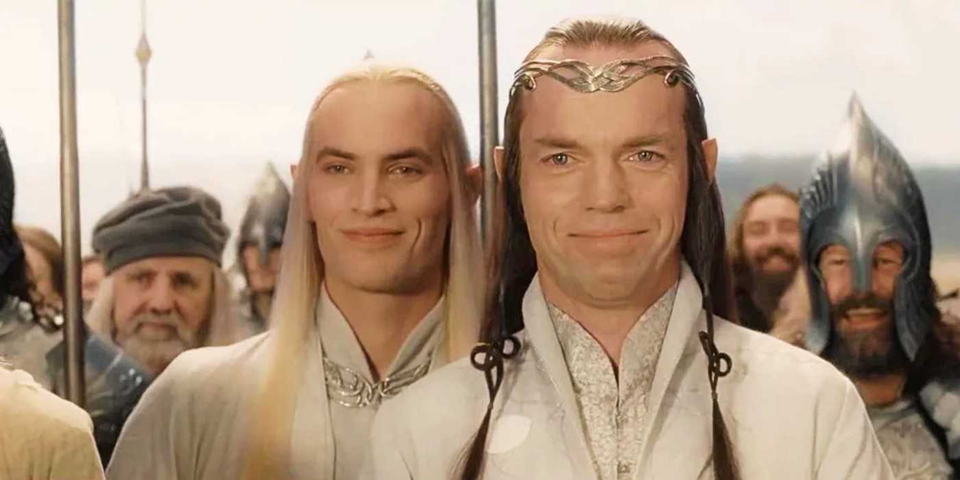 Elrond and an Elf in The Lord of the Rings Return of the King