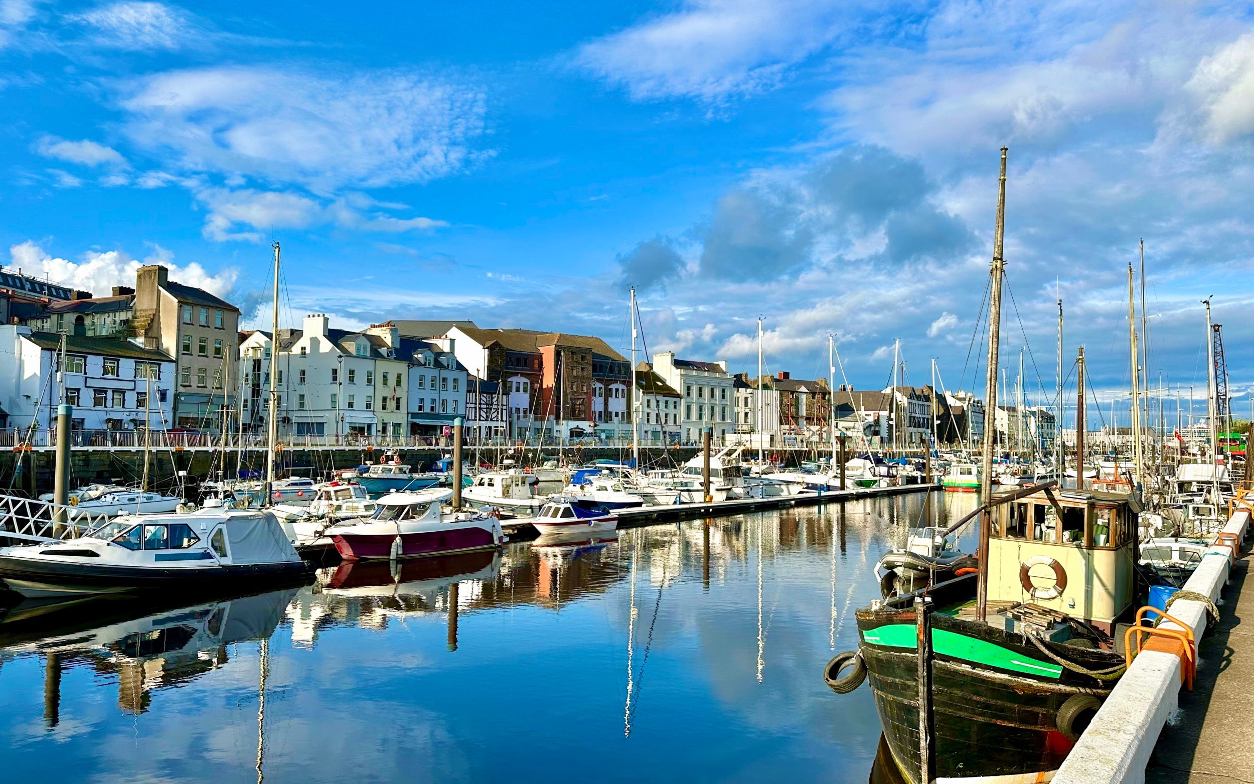 Marina district of Douglas on the beautiful Isle of Man