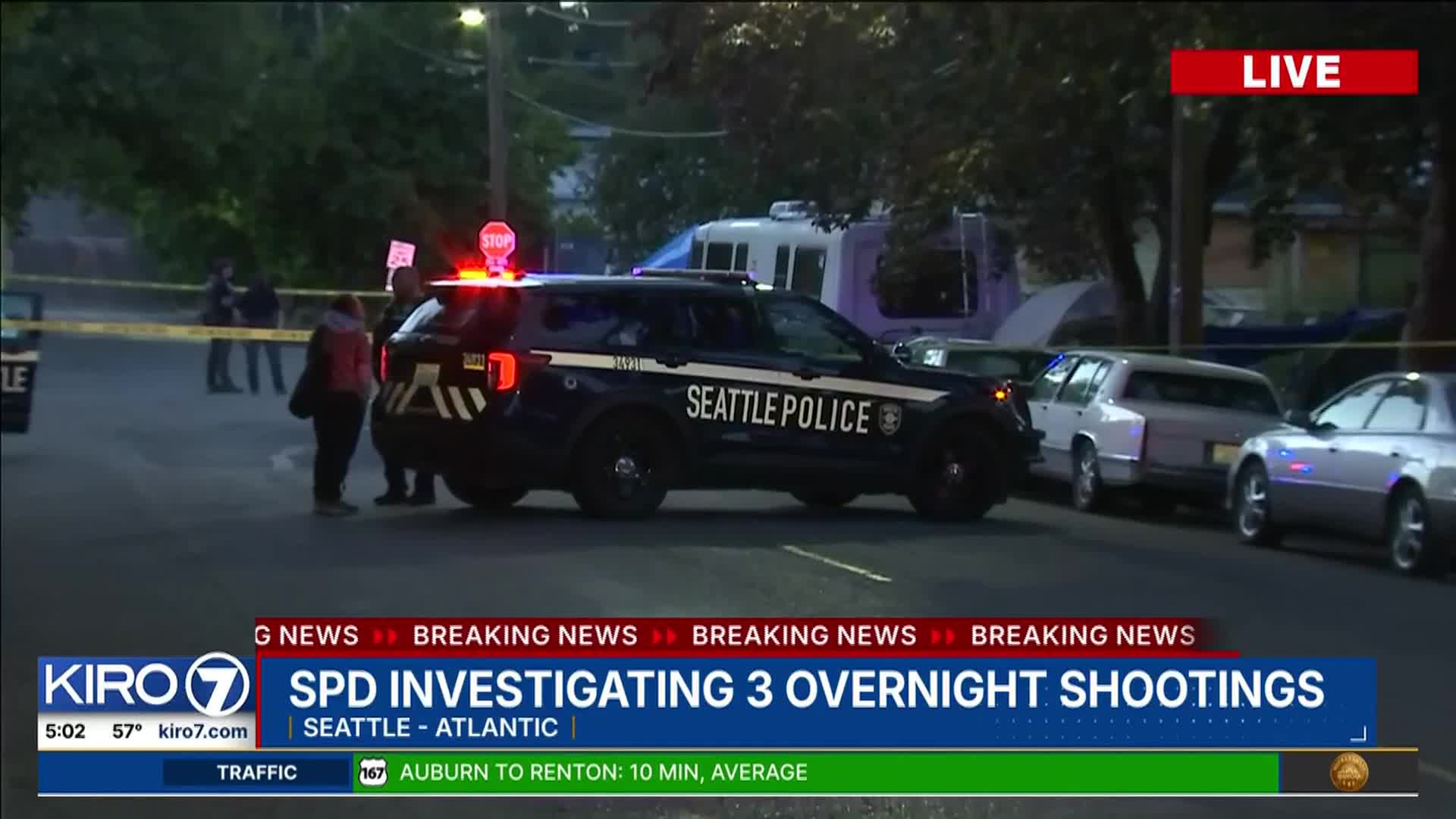 At least 6 injured after 3 South Seattle shootings in one night