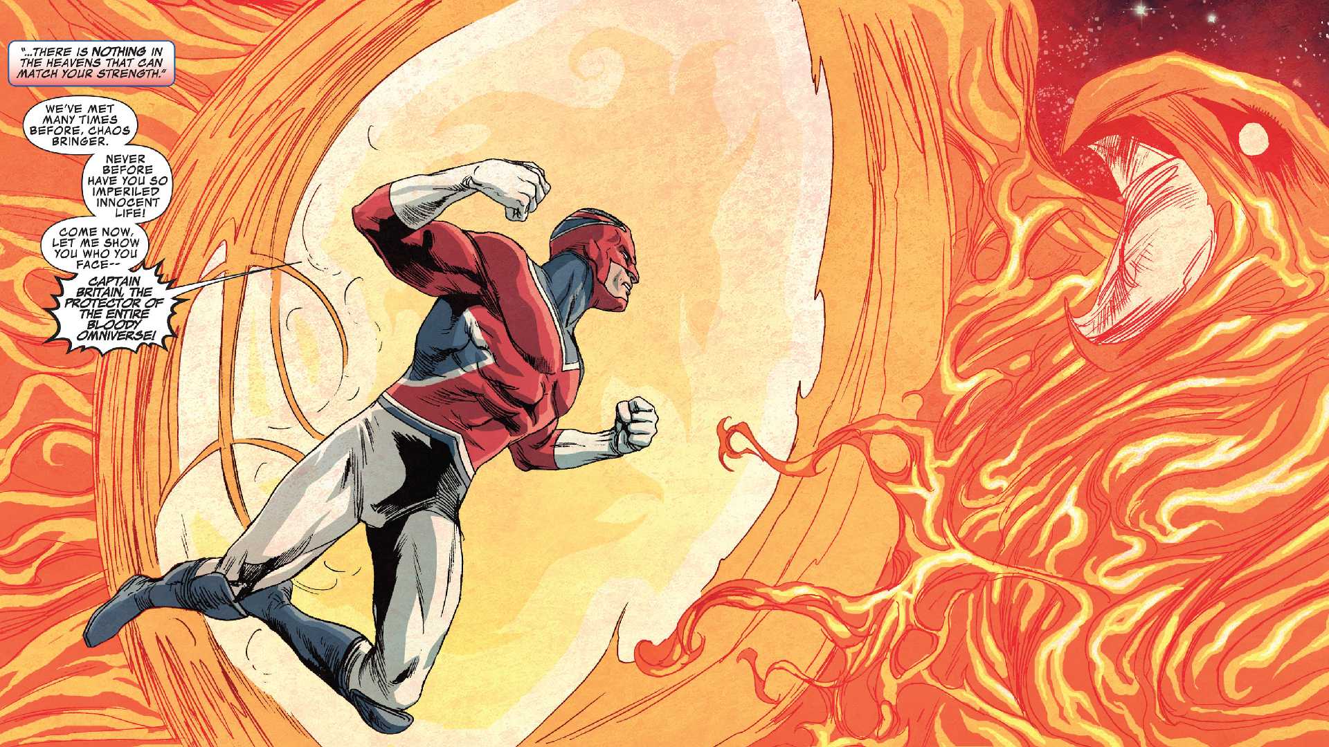 captain britain pushes back the phoenix force 2