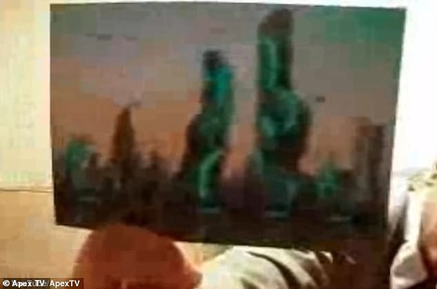 Smith claimed the futuristic metropolis featured slanted skyscrapers with a bluish tint, flying vehicles moving between buildings and a red sky hanging above the city