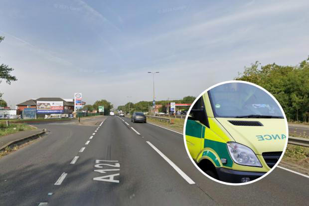 Three people taken to hospital after serious crash on A127