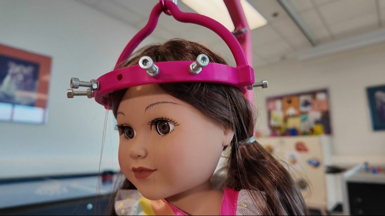 Former Shriners Children's patient creates doll-size device to help ...