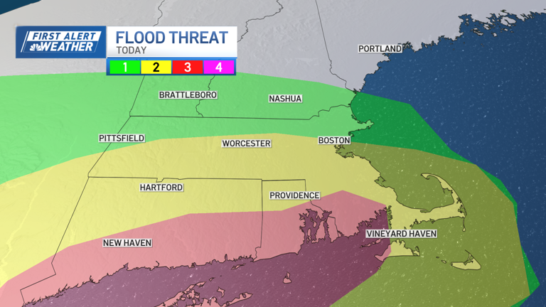 Flash flooding threat today in parts of New England. Here's what to expect