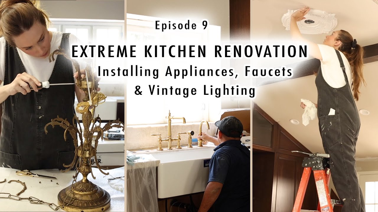 Choosing beautiful vintage lighting appliances and faucets for kitchen