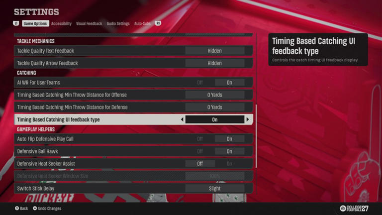 College football 27: Timing-based catching guide