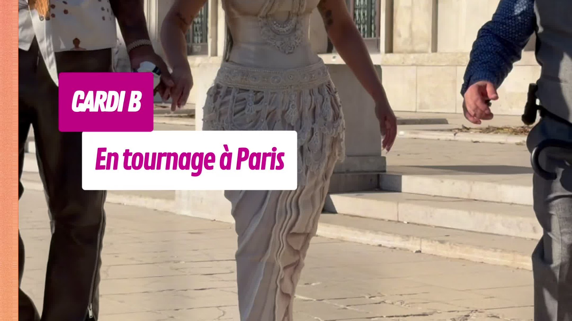 Cardi B en tournage en plein Paris