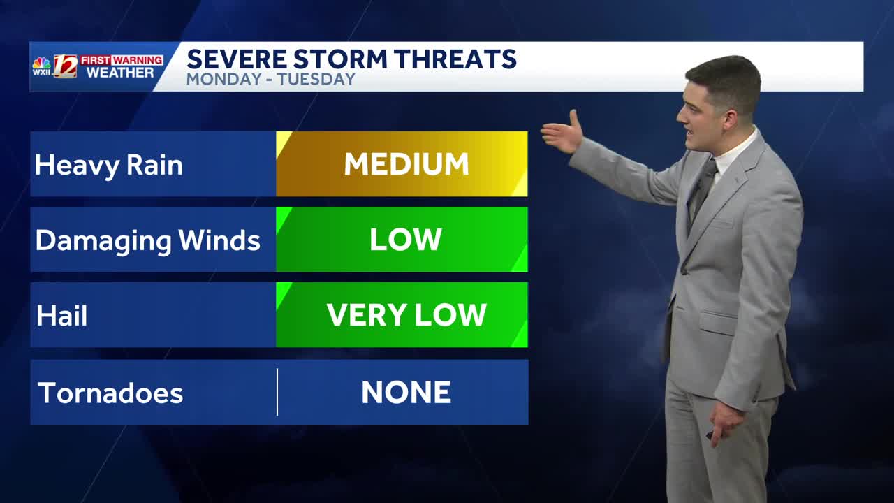 Strong to severe storms possible Monday PM, staying hot in North ...